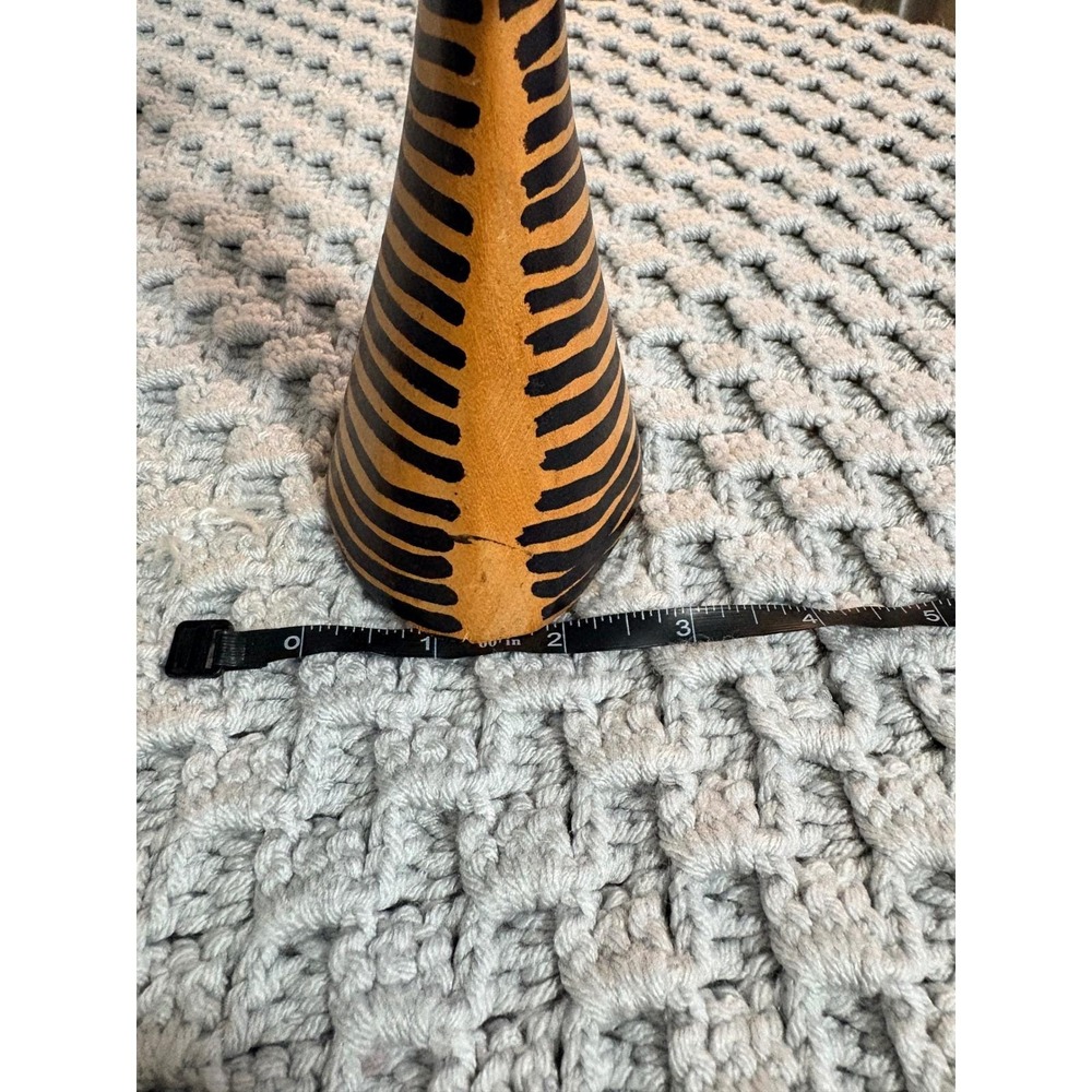 Hand Carved Wood Zebra Giraffe Candle Holder Set Made in Kenya African Folk Art - Picture 14 of 16